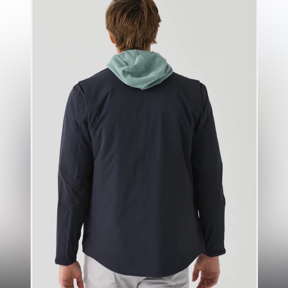 NWT Johnnie-Oโ Performance Mens Folsom Rain Jacket Navy XL retails $398 hooded - Picture 4 of 17
